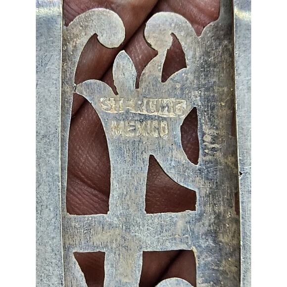 Antique 925 Mexico Money Clip - Initials EHW [Heavy Wear] - Picture 3 of 7